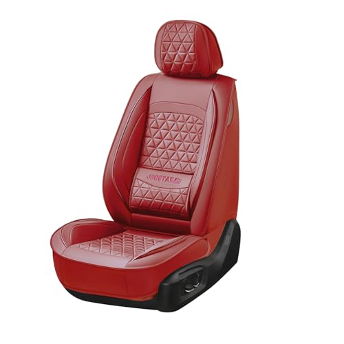 Photo 1 of JINITAIMEI Sportnamic Quilted Leather Car Seat Covers, Front Seat Covers,Full Set and One Piece Seat Cushion,Universal Fit for Most Sedan,Trunk and SUV, Auto Accessories (Wine Red, One Piece/1PC)