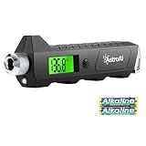 AstroAI Digital Tire Pressure Gauge, 230 PSI 4 Settings Heavy Duty for Car Bicycle with Larger Backlit LCD Flashlight and Non-Slip, Black
