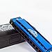 EastRock Blues Harmonica Mouth Organ 10 Hole C Key with Case, Diatonic Harmonica for Professional Player, Beginner, Students gifts, Adult, Friends, Gift Blue