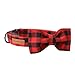 Unique style paws Cotton Dog Collar with Bow Puppy Collar with Black Red Plaid for Small Medium Large Boys Girls Dogs