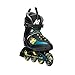 K2 Skate Men's Kinetic 80 Inline Skate, Black Green Yellow, 11