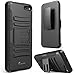 Fire Phone Case, i-Blason Prime Series Dual Layer Holster Case with Kickstand and Locking Belt Swivel Clip for Amazon Fire Phone (Black)