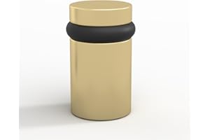 Mega Handles Floor Door Stopper, Quickly Installed Wall Protector, Wall Protectors from Door Knobs, Floor Door Stop with Mounting Hardware Included - Satin Brass - 2 Inch
