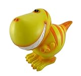 Resin Toy Banks Children`S Jumbo Yellow T-Rex Dinosaur Coin Bank 12 X 10 X 7 Inches Yellow