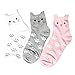 Evei 3pack Cute Cats Socks Women's Made in Korea Cotton