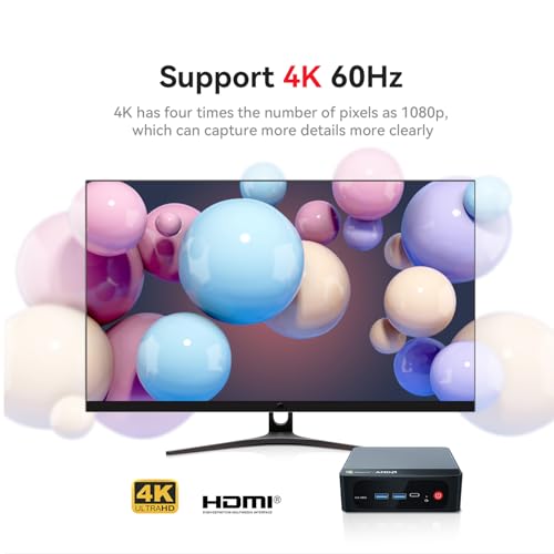 Beelink Mini PC Multifunctional SER5 Pro, Ryzen 5 5625U (up to 4.3GHz), 16GB RAM DDR4 SSD 500GB, Mini Computer for Light Gaming, Support Three Displays 4K (HDMI+DP+Type-C), 2.5G LAN