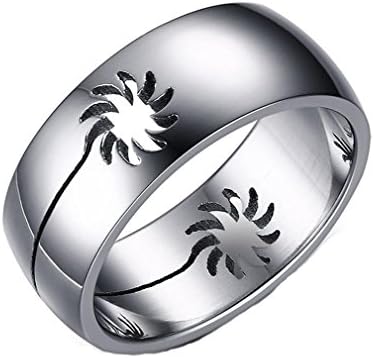 XIEXIE Hollow Sunflower Fashion Creative Men's Ring for Men Jewelry , 9