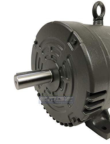 NEW WEG 7.5HP HEAVY DUTY AIR COMPRESSOR ELECTRIC MOTOR 3450 RPM, 1 PHASE, 184T FRAME, 230VOLT, CAST IRON FRAME - Thumbnail 3