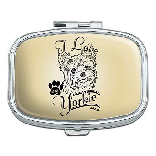 I Love My Yorkie Yorkshire Terrier Rectangle Pill Case Trinket Gift Box