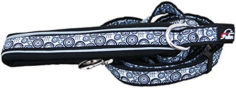 FinNero Pet Products, Finland – OCEAN SPORT Adjustable Dog Leash with Soft Neoprene Handle (110 cm to 185 cm (43" - 73"), Black)