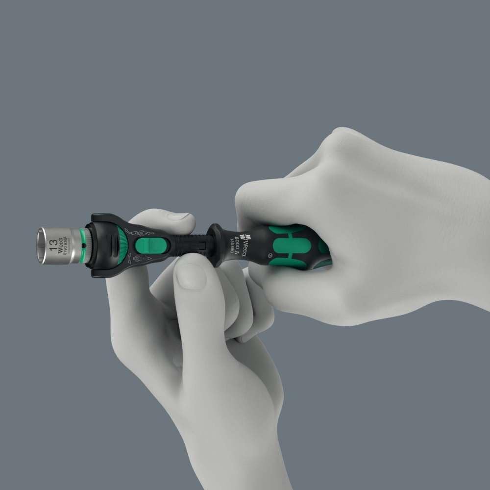 Wera Knarre Zyklop Speed-Knarre 8000 A Black Edition, 1/4" 6