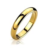 Bling Jewelry Gold Plated Tungsten Wedding Band 4mm