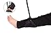 JKtown Foot Rest Hammock, Portable Footrest Flight Carry-On Travel Accessories & Office Desk Feet Relaxing Hang Footstool(Black)