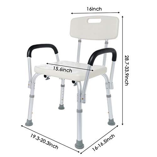 Orcbee_Medical Tool Assembly Spa Bathtub Adjustable Shower Chair for Elderly Handicap (D) - Thumbnail 6