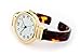 Tortoise Gold Acrylic Band Slim Case Women's Bangle Cuff Watch