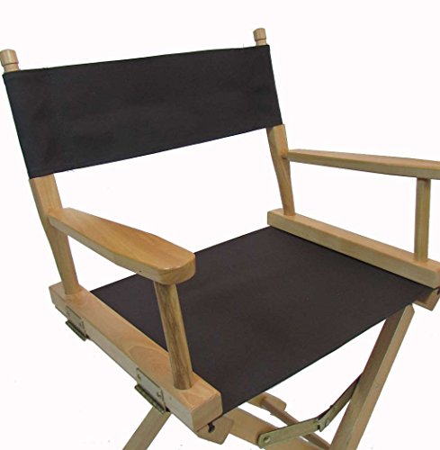 Gold Medal 18"" Table Height CONTEMPORARY Natural Frame Directors Chair - Mocha