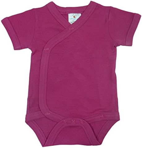 Short Sleeve Kimono Bodysuit (6-12 months, Berry)