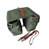 TOURBON Waterproof Canvas Bicycle Bike Rear Seat Carrier Bag Cycling Double Panniers Bag Pack
