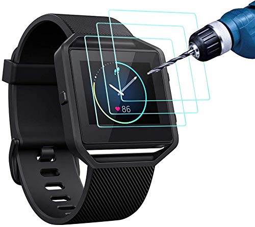 CAVN 3 Pack Screen Protector Compatible with Fitbit Blaze, Tempered Glass Waterproof Screen Cover Saver [Crystal Clear] [Anti-Scratch] [No-Bubble] - Thumbnail 6