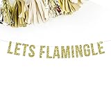 Let's Flamingle Banner | bachelorette birthday pineapple flamingo luau hawaiian theme party decor celebration decorations
