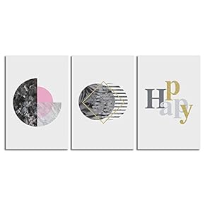 3 Piece Canvas Wall Art-Modern Nordic Style-Canvas Prints Home Artwork Decoration for Living Room,Bedroom - 16"x24" x 3 Panels