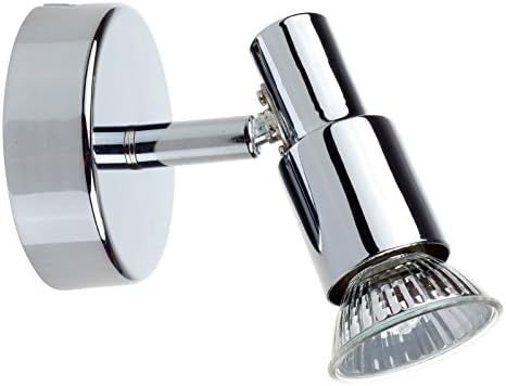 ROMKE Modern Single Silver Chrome GU10 Ceiling Spotlight Adjustable Wall/Ceiling Lights
