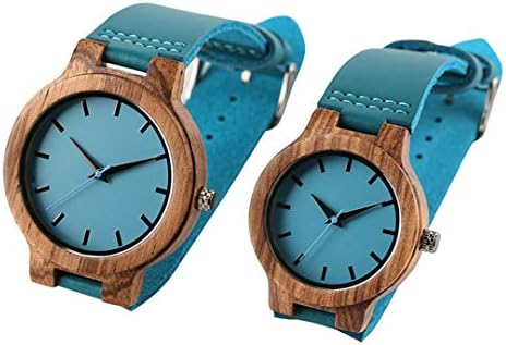 Wooden Couple Watches Lover's Men Women Genuine Leather 45Mm Man's Dial 38Mm Woman's Dial Best Gift Men With Box