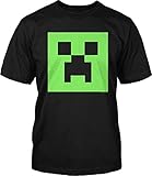 Minecraft Creeper Glow in the Dark Youth T-Shirt, Black Small