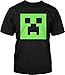 Minecraft Creeper Glow in the Dark Face Youth T-shirt