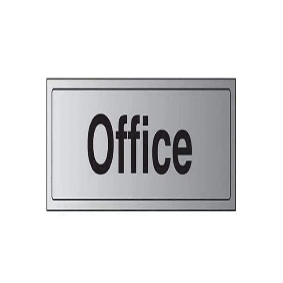 V Safety General Door-Office Sign - 300mm x 100mm - Self Adhesive Alu Effect