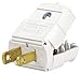 Leviton 15 Amp, 125 Volt, NEMA 1-15P, 2P, 2W, Plug, Straight Blade, Residential Grade, Polarized, Non-Grounding, 101-WP, White