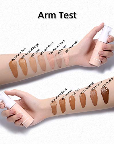 Langmanni Makeup Foundation Liquid Natural Concealer Brighten Skin Color Waterproof Sweatproof cosmetic Concealer (#05 Sand) - Thumbnail 4