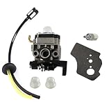 HURI Carburetor with Gasket Fuel Line Kit for Honda GX25 GX25N GX25NT FG110 FG110K1 16100-Z0H-825 25CC 1HP 4 Stroke Carb