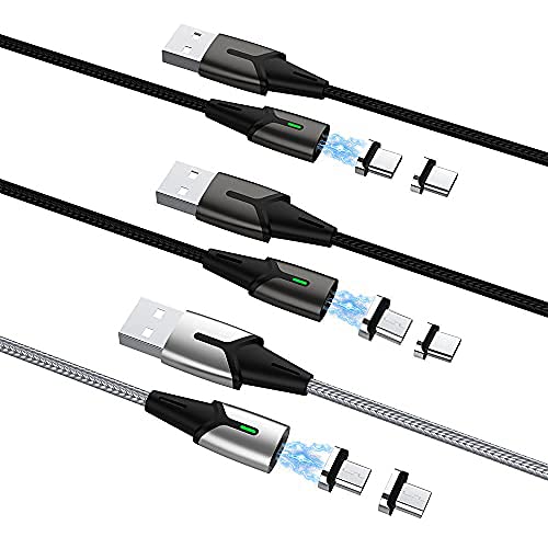 USB C Magnetic Charging Cable, ZRSE Nylon Brained Data Transfer