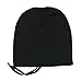 Satin Life Adjustable Drawstring Soft Slouchy Satin Lined Hat (Black)