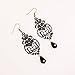 MEiySH Black Lace Gothic Lolita Pendant Choker Necklace Earrings Set