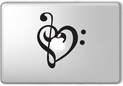 Musical Heart - Apple Macbook Laptop Vinyl Sticker Decal