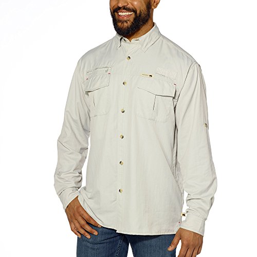 Dakota Grizzly Men's Kenyon Long Sleeve Fishing Shirt (XX-Large, Glacier)