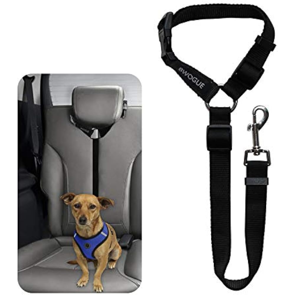 BWOGUE Pet Dog Cat Seat Belts, Car Headrest Restraint Adjustable Safety