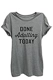 Thread Tank Done Adulting Today Women Relaxed T-Shirt Tee Heather Grey