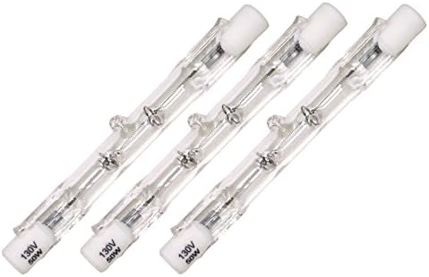 Pack of 3, 75W Double Ended Halogen Light Bulb 78mm 130V 75 watt