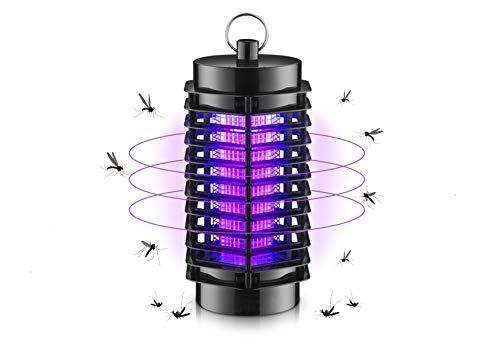 Electric Indoor Bug Zapper - Built in Insect Trap Light Bulb - Fruit Fly Catcher LED Lamp – Insect Mosquito Killer – Eliminates Most Flying Pests – for Residential