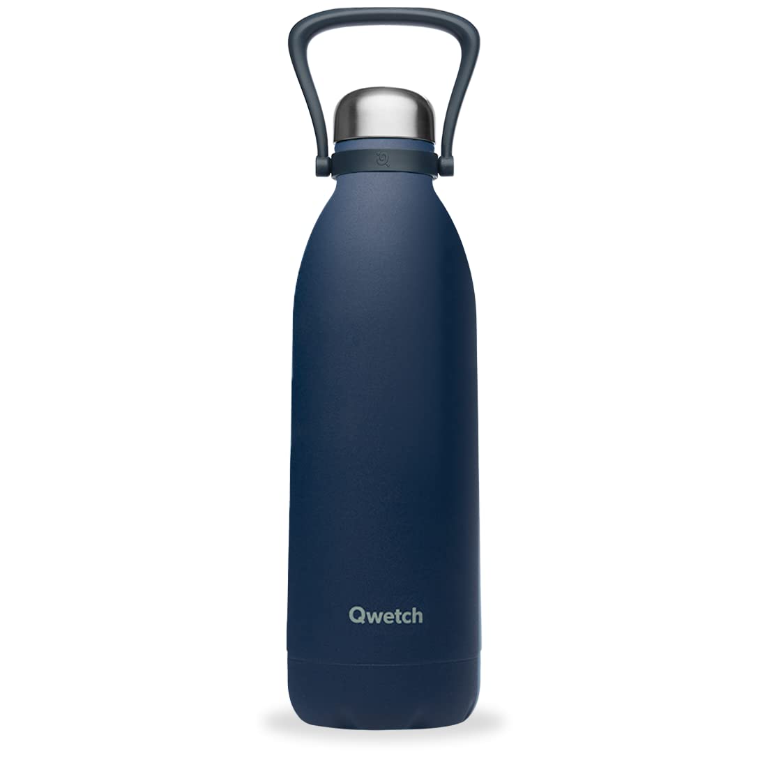 QWETCH - Isothermal Bottle - Titan Granite Blue 1,5L - 48h Cold & 16h Hot - BPA Free, Waterproof - Stainless Steel Bottle with Carrying Handle