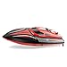 Rodzon RC Boat 2.4GHz 4 Channels with LCD display Remote Control Boat for Adults & Kids with High Speed motor + 2 Batteries -Red