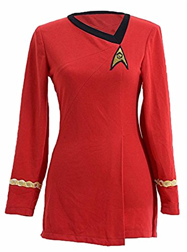 Cosparts Star Trek Red ï¼†Blue TOS Female Duty Uniform Cosplay Dress (US Size M, Red)