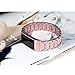 Mtozon Metal Bands Compatible with Fitbit Charge 3/Charge 4, Replacement Metal Rhinestone Bling Bracelet Wristband for Women, Rose Gold