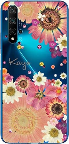 Amazon スマホケース Nova 5t ケース ノヴァ5t スワロフスキー 名入れ 押し花風 フラワーアレンジピンク ケース カバー 通販