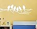 BIBITIME Tree Branches Wall Decal Roosted 6 White Birds Vinyl Sticker for Children Bedroom Nursery Kids Room Decor,DIY 22.8