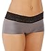 Maidenform Women's Dream with Lace Boyshort, Steel Grey/Black, 7