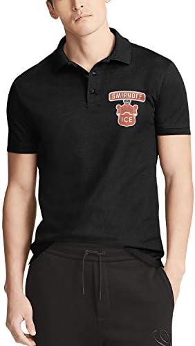 Men's Casual Pique Polo T Shirt Slim Fit Smirnoff-Classic-Mule- Adjustable Outside Short-Sleeves